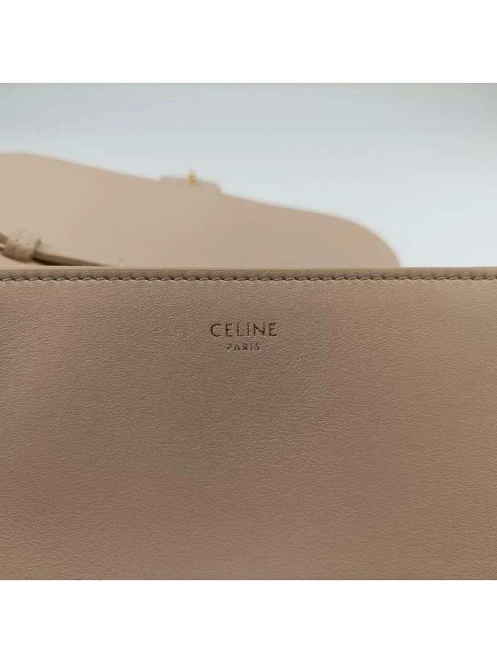 Celine Taboo Medium Beige Leather Shoulder Bag
